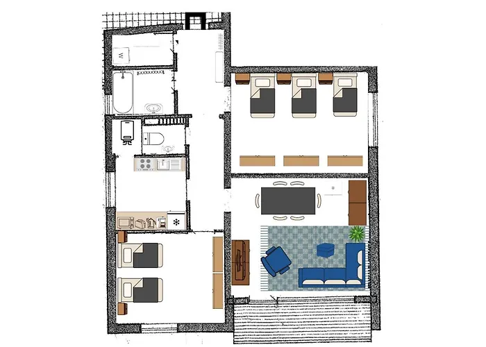 Monteurwohnungen Burchard I Paracelsus - Platz Fuer 5 Personen Appartement *